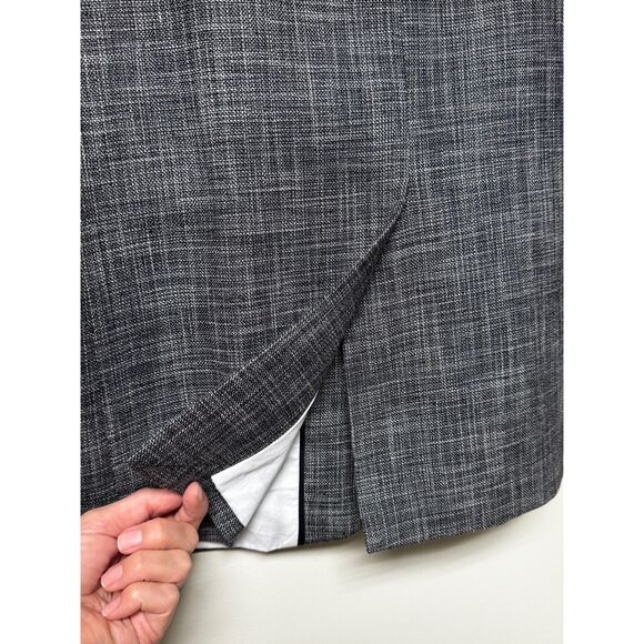 PLAN C Wool/Cotton Three Button Blazer, Melange Blk/Wht, Sz IT 40 - Picture 8 of 13